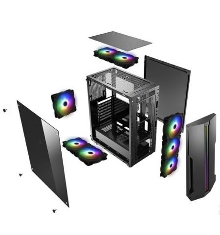 Корпус XILENCE X512.RGB / w/oPSU / Side panel / A-RGB / ATX / Black Корпус XILENCE X512.RGB / w/oPSU / Side panel / A-RGB / ATX / Black