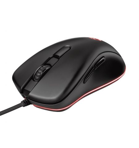Trust Gaming GXT 930 Jacx RGB Mouse, 200 - 6400 dpi, 6 Programmable, responsive buttons including 2 thumb buttons, Fully adjustable RGB lighting with multiple effects, Braided cable 1,8 m USB, Black Trust Gaming GXT 930 Jacx RGB Mouse, 200 - 6400 dpi, 6 Programmable, responsive buttons including 2 thumb buttons, Fully adjustable RGB lighting with multiple effects, Braided cable 1,8 m USB, Black