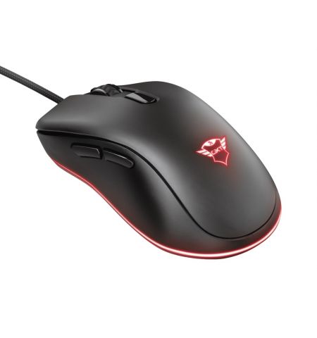 Trust Gaming GXT 930 Jacx RGB Mouse, 200 - 6400 dpi, 6 Programmable, responsive buttons including 2 thumb buttons, Fully adjustable RGB lighting with multiple effects, Braided cable 1,8 m USB, Black Trust Gaming GXT 930 Jacx RGB Mouse, 200 - 6400 dpi, 6 Programmable, responsive buttons including 2 thumb buttons, Fully adjustable RGB lighting with multiple effects, Braided cable 1,8 m USB, Black