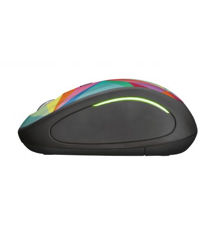Trust Yvi FX Wireless Mouse - Geometrics, LED illumination in continuously changing colours, 8m 2.4GHz, Micro receiver, 800-1600 dpi, 4 button, Rubber sides for comfort and grip, USB Trust Yvi FX Wireless Mouse - Geometrics, LED illumination in continuously changing colours, 8m 2.4GHz, Micro receiver, 800-1600 dpi, 4 button, Rubber sides for comfort and grip, USB