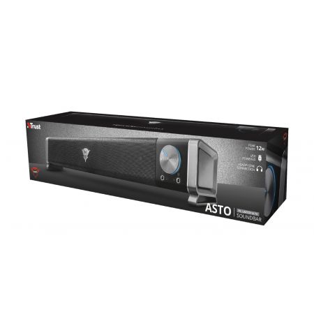 Trust Gaming GXT 618 Asto Sound Bar PC Speaker, 12W, illuminated volume control button, Black