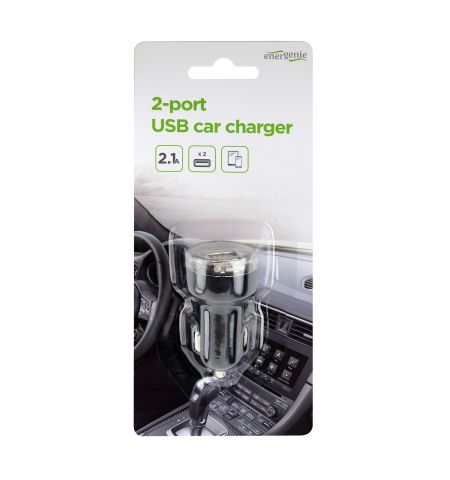 USB Car Charger - EnerGenie EG-U2C2A-CAR-02, 2-port USB car charger, 2.1 A, black USB Car Charger - EnerGenie EG-U2C2A-CAR-02, 2-port USB car charger, 2.1 A, black