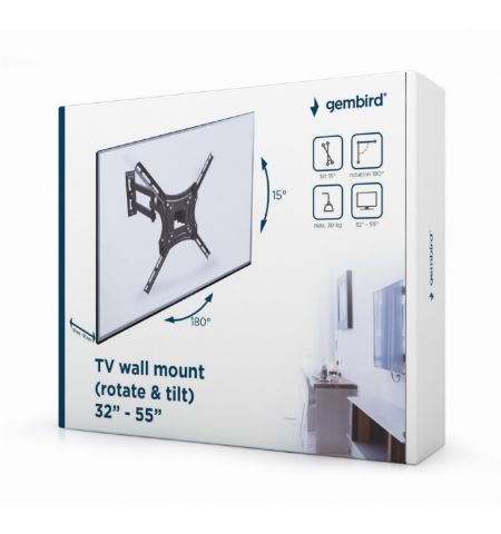 TV-Wall Mount for 32-55"- Gembird "WM-55RT-04", Rotate & Tilt, max. TV-Wall Mount for 32-55"- Gembird "WM-55RT-04", Rotate & Tilt, max.