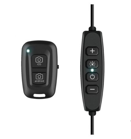 Trust Maku, Ring Light Vlogging kit, Improve your vlogs with this 10 inch ring light, including remote controls, tripod and phone clamp