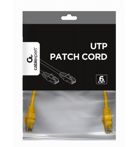 UTP Cat6 Patch cord, 0.25 m, Yellow UTP Cat6 Patch cord, 0.25 m, Yellow
