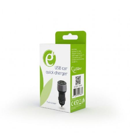 USB Car Charger - Gembird TA-U2QC3-CAR-01,2-port USB car fast charger, QC3.0, 36 W, black USB Car Charger - Gembird TA-U2QC3-CAR-01,2-port USB car fast charger, QC3.0, 36 W, black