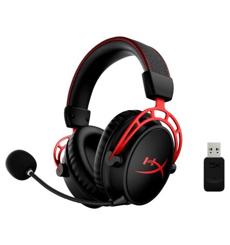 Casti Wireless Gaming HyperX Cloud Alpha, black/red, [4P5D4AA]