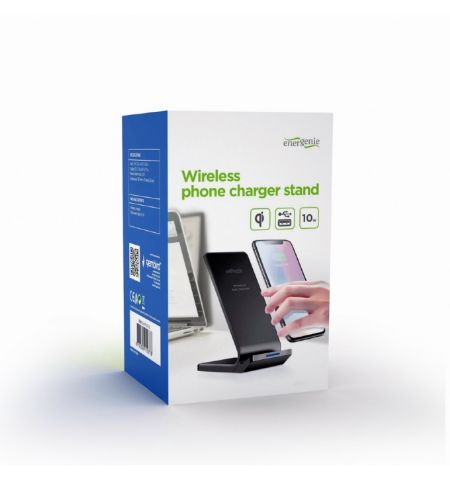 Беспроводное зарядное устройство Gembird EG-WPC10-02 / 10 Вт / Black Беспроводное зарядное устройство Gembird EG-WPC10-02 / 10 Вт / Black