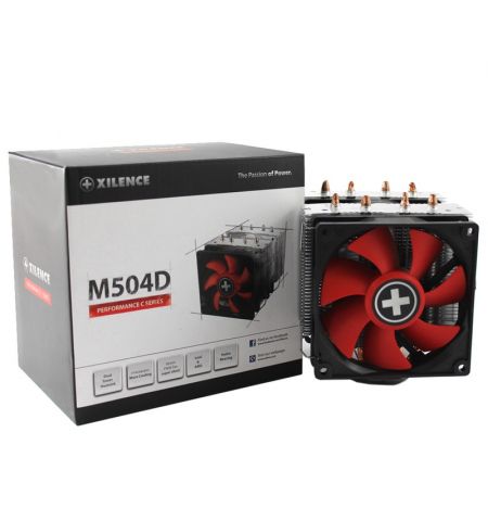 XILENCE Cooler XC044 "M504D" Performance C Series, Socket 2011/1150/1151/1155/1156/1366/2066/1200 & AM4/FM2+/AM3+, up to 180W, 2 fans - 92 x 92 x 25mm, Hydro-bering fan, 600-2200 rpm, 18.0~21.8dBA, 4pin, PWM,  4 heatpipes XILENCE Cooler XC044 "M504D" Performance C Series, Socket 2011/1150/1151/1155/1156/1366/2066/1200 & AM4/FM2+/AM3+, up to 180W, 2 fans - 92 x 92 x 25mm, Hydro-bering fan, 600-2200 rpm, 18.0~21.8dBA, 4pin, PWM,  4 heatpipes