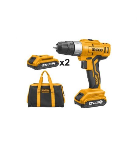 Шуруповёрт аккумуляторный Li-Ion 12V/2*1.5A INGCO CDLI1222