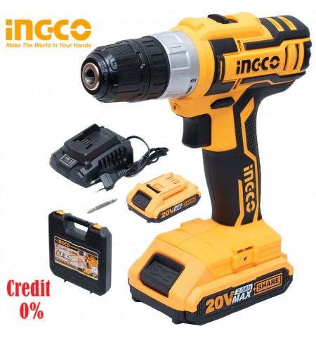 Шуруповёрт аккумуляторный INGCO 20V/2*2A CDLI200215 Шуруповёрт аккумуляторный INGCO 20V/2*2A CDLI200215