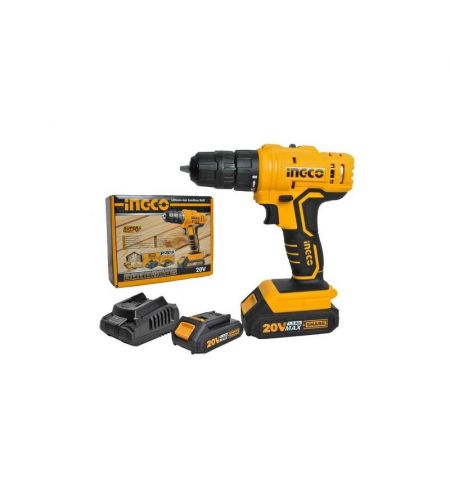 Шуруповёрт аккумуляторный INGCO Li-Ion 20V/1*1.5A  CDLI20011