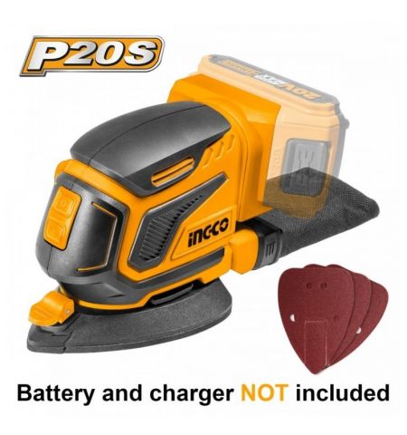 Шлифовальная машина совместимая с аккумулятором INGCO CDSLI2051 20V Шлифовальная машина совместимая с аккумулятором INGCO CDSLI2051 20V