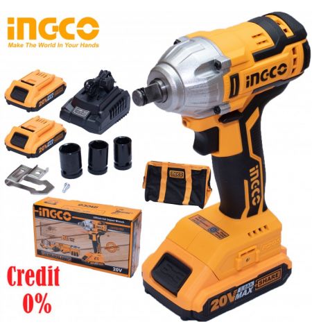 Гайковёрт аккумуляторный ударный, INGCO CIWLI2001 Li-Ion 20V/2*2A Гайковёрт аккумуляторный ударный, INGCO CIWLI2001 Li-Ion 20V/2*2A