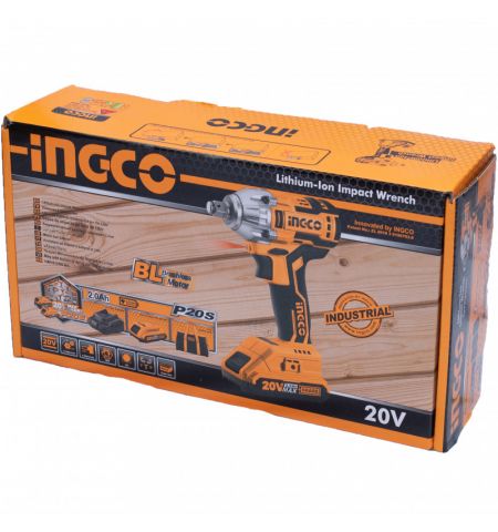 Гайковёрт аккумуляторный ударный, INGCO CIWLI2001 Li-Ion 20V/2*2A Гайковёрт аккумуляторный ударный, INGCO CIWLI2001 Li-Ion 20V/2*2A