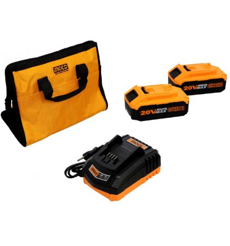 Набор Аккумуляторный шуруповерт + Углошлифовальная машина с 2 АКБ 20V 4Ah INGCO CKLI2009 Набор Аккумуляторный шуруповерт + Углошлифовальная машина с 2 АКБ 20V 4Ah INGCO CKLI2009