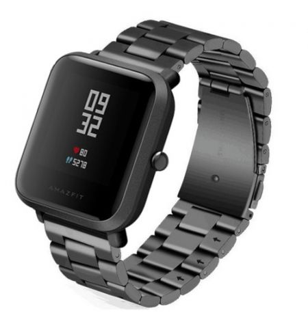 Ремешок металлический для Amazfit 20mm Черный