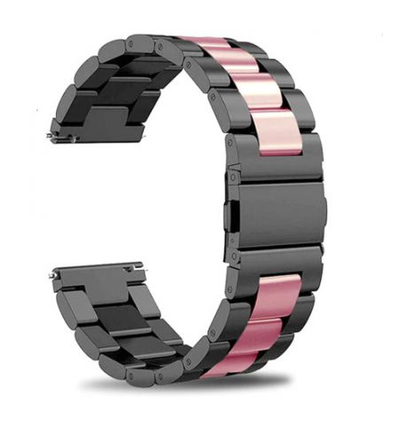 Ремешок металлический для Amazfit 20mm Black - Pink