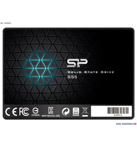 2.5" SSD 240GB  Silicon Power S55, SATAIII, Read: 550 MB/s, Write: 480 MB/s  SP240GBSS3S55S25