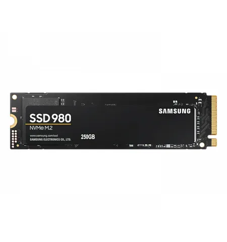 M.2 NVMe SSD 250GB  Samsung 980 , PCIe3.0 x4 / NVMe1.3, M2 Type 2280, Read: 3500 MB/s, Write: 2300 MB/s, Read /Write: 250,000/550,000 IOPS, Controller