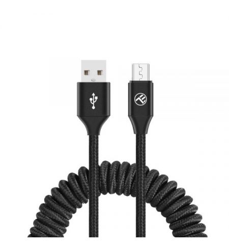 Cable USB - Micro USB, 1.8m EXTENDABLE, 2A Tellur Black  TLL155394