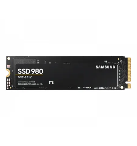 M.2 NVMe SSD 1.0TB  Samsung 980 , PCIe3.0 x4 / NVMe1.3, M2 Type 2280, Read: 3500 MB/s, Write: 2300 MB/s, Read /Write: 250,000/550,000 IOPS, Controller
