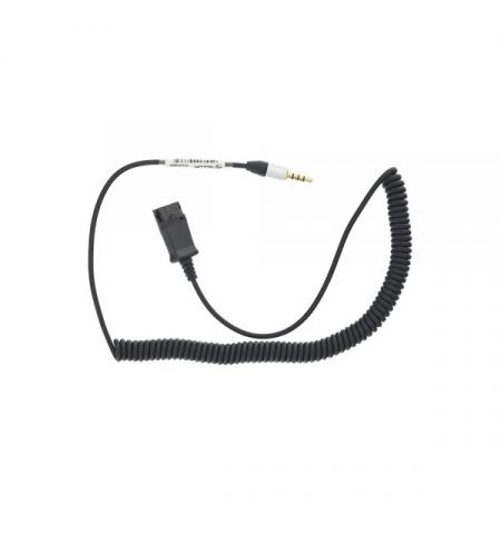 Tellur QD to Jack 3.5mm 4 pole adapter cable, 2.95m, black, TLL416002 (compatible with Plantronics headsets)