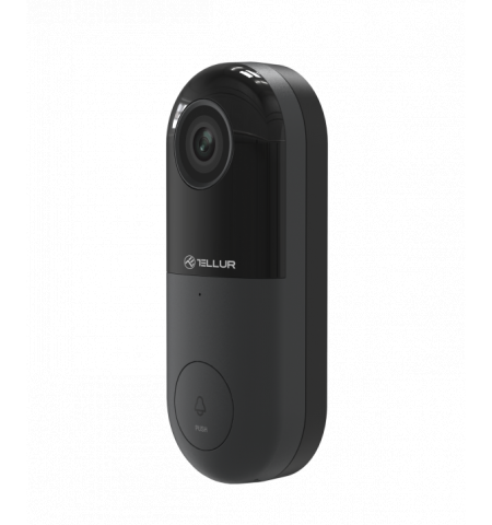 Tellur Video DoorBell WiFi, 1080P, PIR, Wired, Black