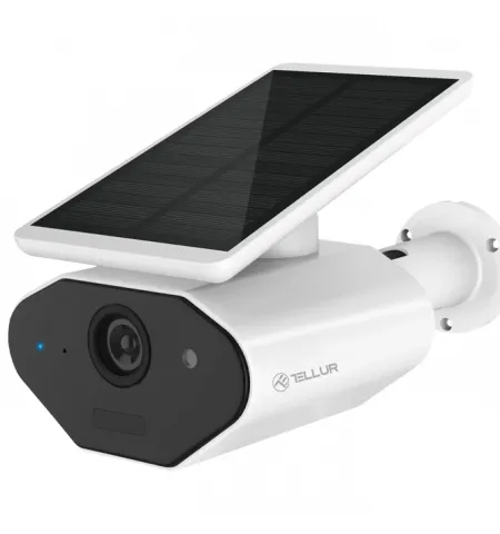 Tellur WIFI Solar Camera, 1080P, PIR, White, TLL331231