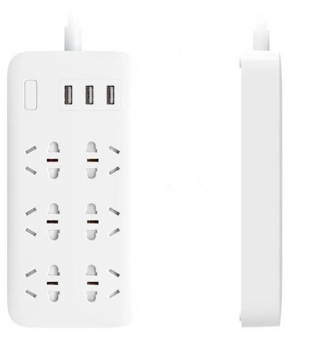 Удлинитель Power Strip 6 /3 USB белый
