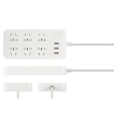 Удлинитель Power Strip 6 /3 USB белый