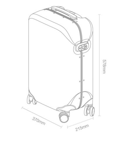 Чемодан Умная разблокировка 90 20, Зеленый Чемодан Умная разблокировка 90 20, Зеленый