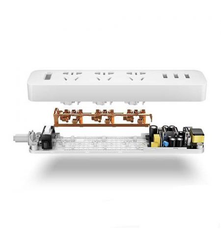 Удлинитель Power Strip 3 USB Белый