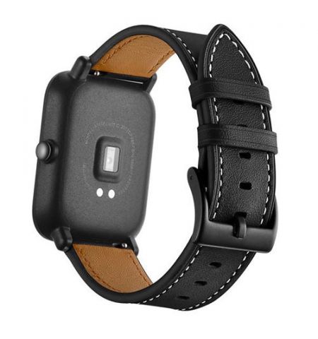 Ремешок кожаный для Amazfit 20mm Black
