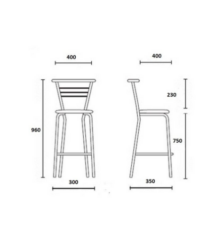 Scaun bar  marco hoker chrome