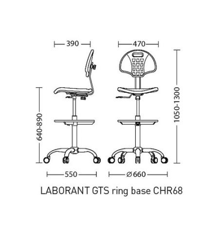 Fotoliu laborant gts ring base