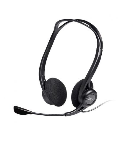 Наушники с микрофоном Logitech 960 Black USB PC Stereo Headset, Headset: 20–20,000 Hz, Mic: 100–16,000 Hz, 2.4m, 981-000100 (casti cu microfon/наушники с микрофоном)