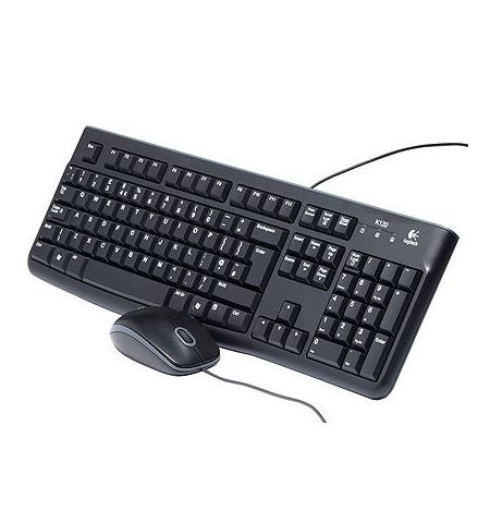 Клавиатура Logitech MK120 Black Desktop USB, Keyboard + Mouse, 920-002561