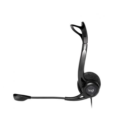 Наушники с микрофоном Logitech 960 Black USB PC Stereo Headset, Headset: 20–20,000 Hz, Mic: 100–16,000 Hz, 2.4m, 981-000100