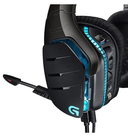 Игровые наушники Logitech G633 Artemis Spectrum Black Gaming RGB 7.1 Headset, 7.1 Surround, 40mm PRO-G Driver, Headset: 20Hz-20kHz, Microphone: 100Hz-20kHz, 2m, 981-000605 (casti cu microfon/наушники с микрофоном)