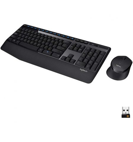 Клавиатура+мышь Logitech MK345 Black Wireless Combo, Keyboard + Mouse, 2.4 GHz RF, 920-008534