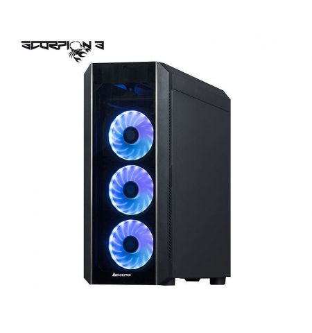 Case ATX Miditower Chieftec Gaming Scorpion III GL-03B-OP Black no PSU, 2x USB 3.1, 1x USB 2.0, Audio-out, 4x 120mm A-RGB Rainbow LED fan, 2 tempered glass, RGB Control HUB, (carcasa/корпус) Case ATX Miditower Chieftec Gaming Scorpion III GL-03B-OP Black no PSU, 2x USB 3.1, 1x USB 2.0, Audio-out, 4x 120mm A-RGB Rainbow LED fan, 2 tempered glass, RGB Control HUB, (carcasa/корпус)