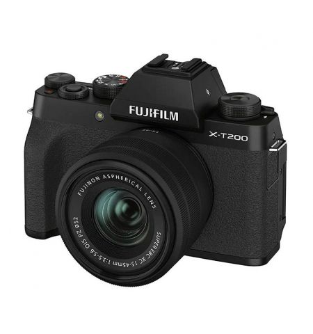 Fujifilm X-T200 Black XC15-45mm F3.5-5.6 OIS PZ Kit, Mirrorless Digital Camera Fujifilm X System