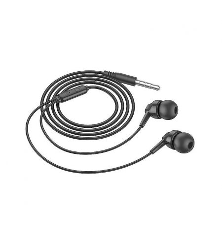 Borofone BM51 black (728883) Hoary universal earphones with microphone, Speaker outer diameter 10MM, cable length 1.2m, Microphone