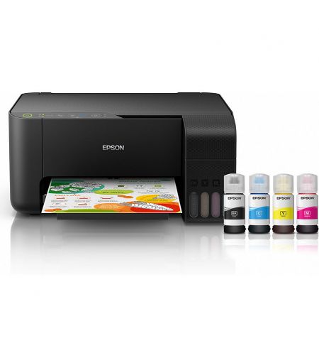 Epson EcoTank L3150 Color Printer/Copier/Color Scanner, WiFi & WiFi Direct, A4, 5760 x 1440 dpi, 33 ppm monochrome/ 15ppm color, USB 2.0, Black ink