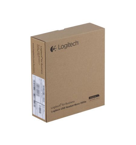 Logitech USB Headset Mono H650e, Headset: 50Hz-10kHz, Microphone: 100Hz-10kHz, 2.5m cable, 981-000514