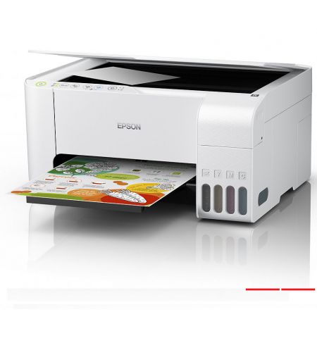 Epson EcoTank L3156 Color Printer/Copier/Color Scanner, WiFi & WiFi Direct, A4, 5760 x 1440 dpi, 33 ppm monochrome/ 15ppm color, USB 2.0, Black ink (8100 pages 5%),  color ink (6500 pages 5%), no cable USB