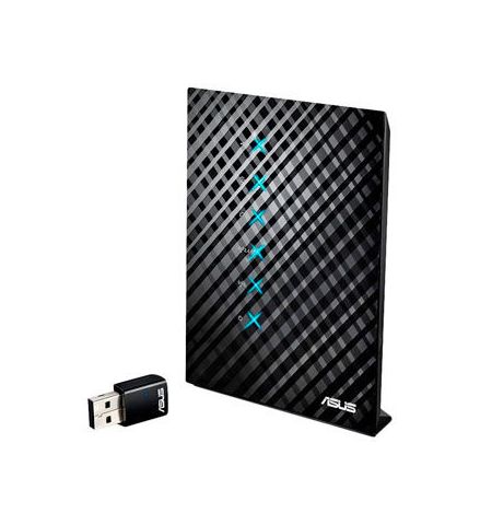 ASUS RT-AC52U Combo Pack, 802.11ac Dual-Band Wireless AC750 Router + AC450 USB Adapter, dual-band 2.4GHz/5GHz at up to 733Mbps , WAN:1xRJ45 LAN: 4xRJ45 10/100, 3G/4G, Firewall, USB 2.0