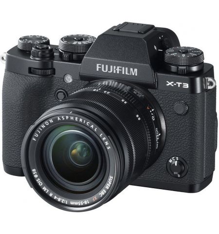 Fujifilm X-T3 black XF18-55mm F2.8-4 R LM OIS kit, Mirrorless Digital Camera Fujifilm X System (Aparat fotografic)