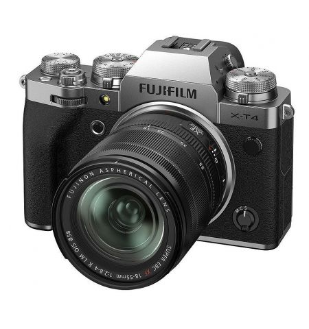 Fujifilm X-T4 silver XF18-55mm F2.8-4 R LM OIS Kit, Mirrorless Digital Camera Fujifilm X System